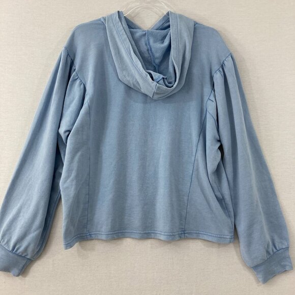 New Wonderly Blue Haze Hoodie Long Sleeve Sweatshirt XL Relaxed Athleisure - Picture 9 of 10
